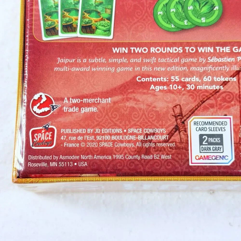 Jaipur Board Game Space Cowboys 2 Player Card Strategy Brand New Sealed